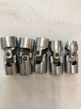 5 Williams Universal Joint Sockets 3/8 Drive 12 point 11/16 5/8 9/16 1/2 & 3/8